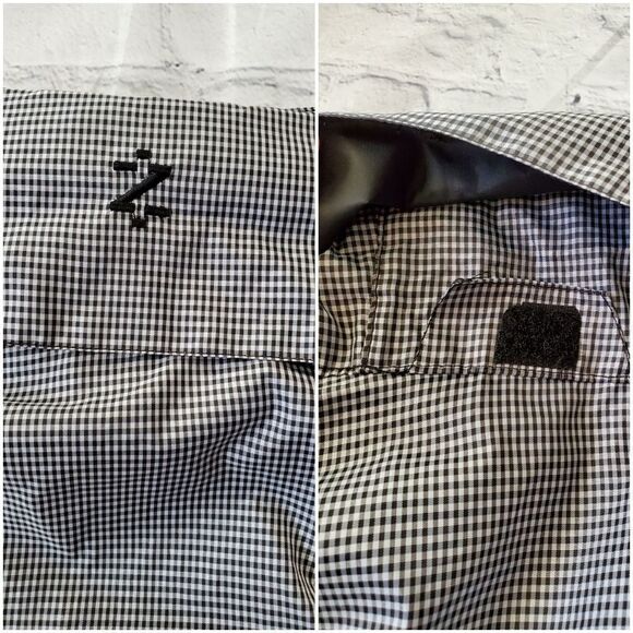 🔺️Izod PerformX Black & White Checkered Windbreaker Jacket Small - Picture 12 of 15